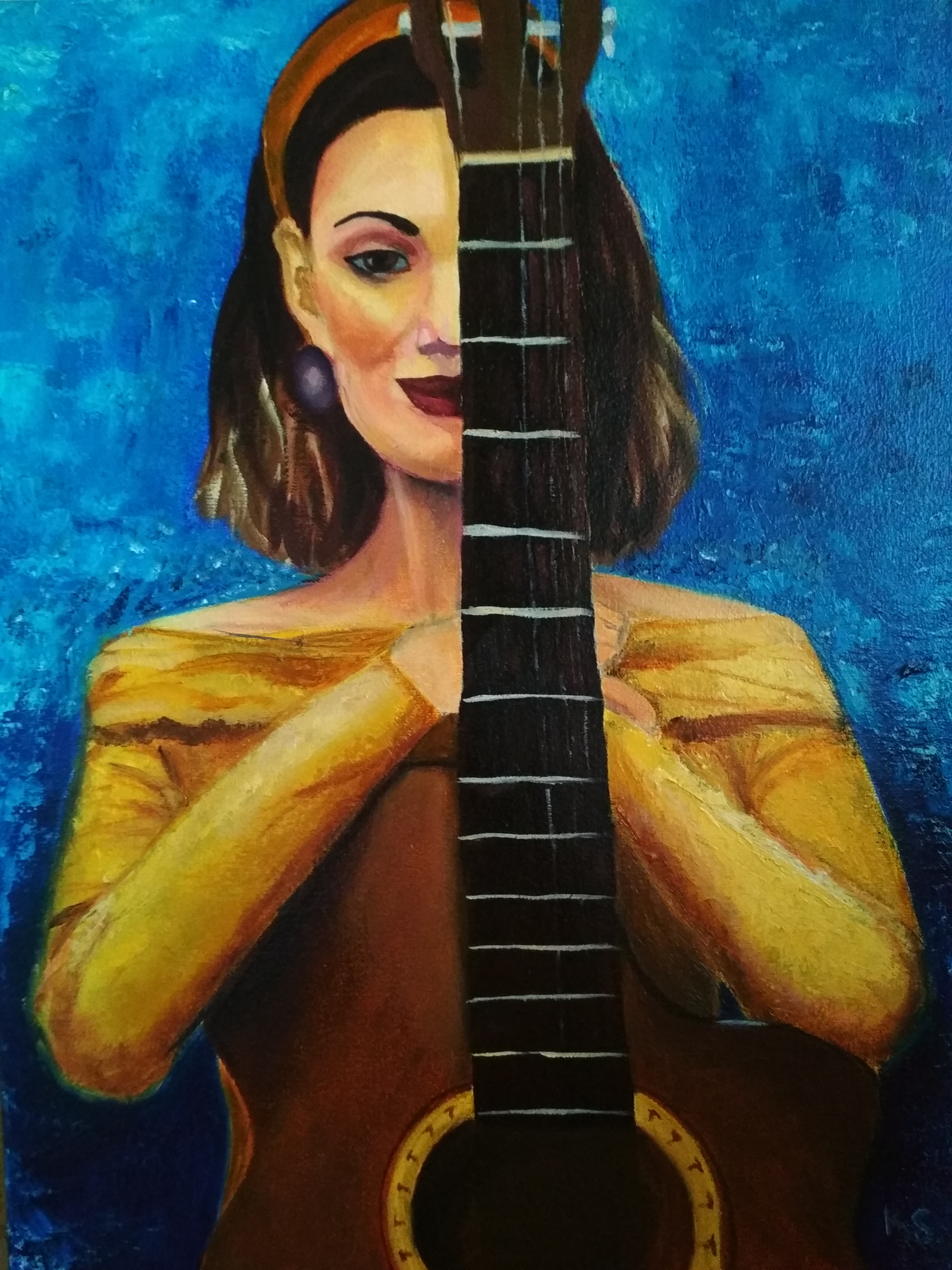 A girl with guitar